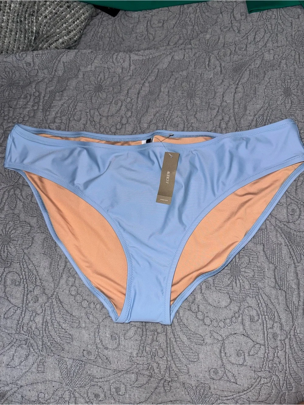 NWT J. Crew Full Coverage Bikini Bottoms Light Blue 2X